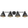 Thumbnail4 of Bartlett 34" Wide Black Patina 4-Light Bath Light more views
