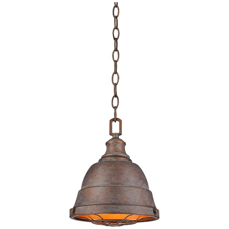 Image 2 Bartlett 9 1/4" Wide Copper Patina Mini Pendant Light