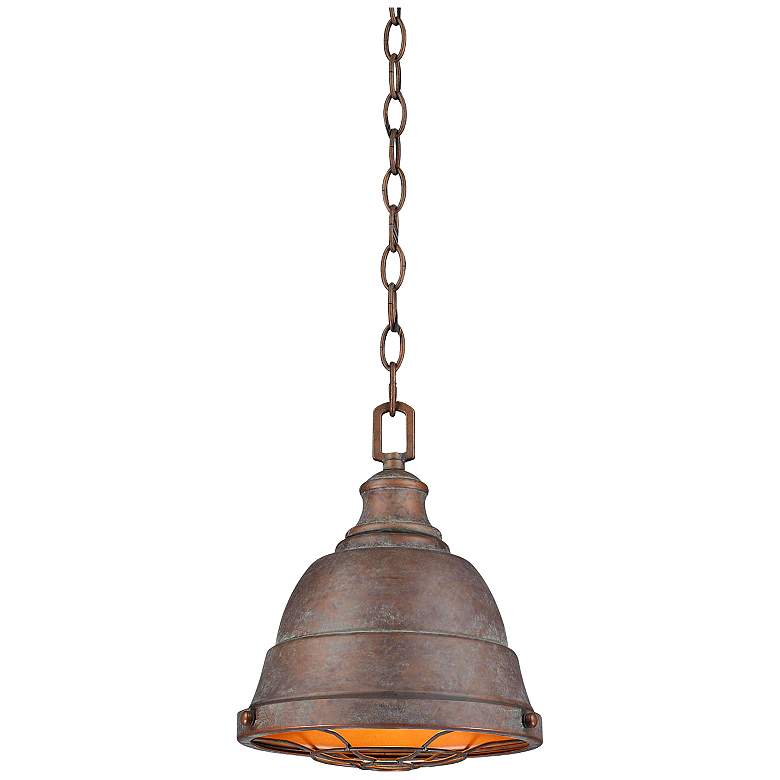 Image 2 Bartlett 9 1/4 inch Wide Copper Patina Mini Pendant Light