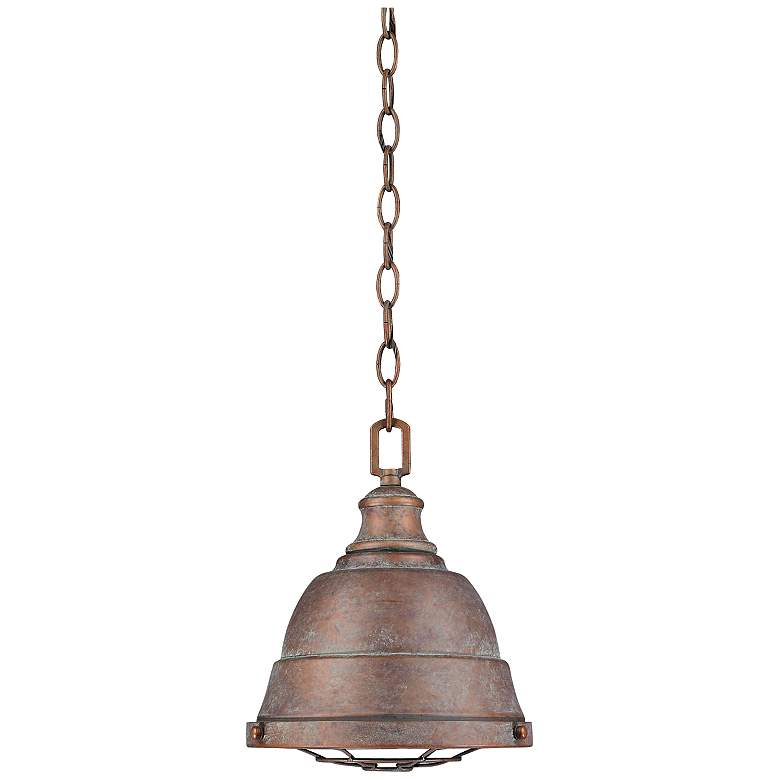 Image 3 Bartlett 9 1/4 inch Wide Copper Patina Mini Pendant Light more views