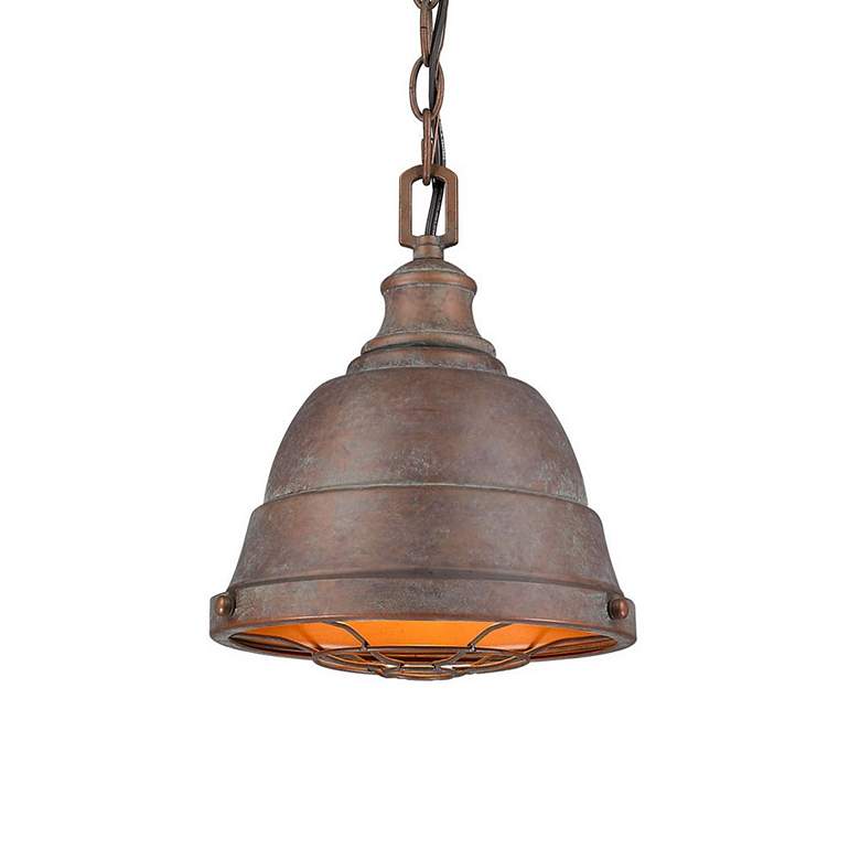 Image 4 Bartlett 9 1/4" Wide Copper Patina Mini Pendant Light more views