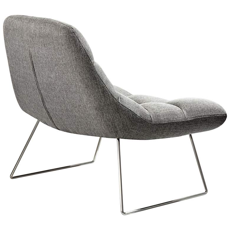 Image 3 Bartlett Light Gray Tufted Armless Accent Chair more views