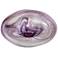 Barton 16 1/2" Wide Purple Swirl Curved Decorative Bowl