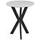 Barton 24" Metal and Marble Round End Table