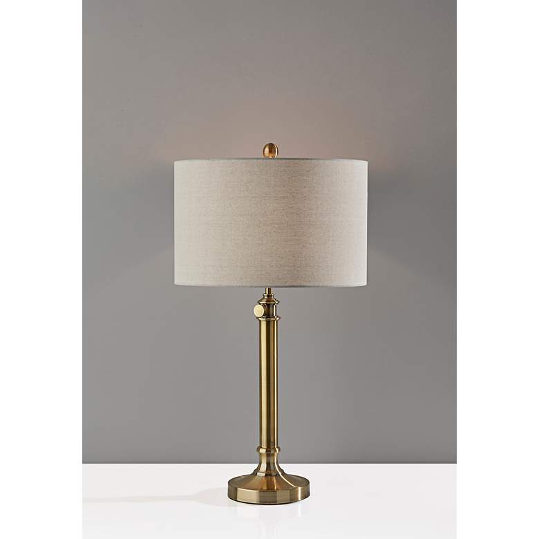 Image 6 Barton Antique Brass Adjustable Table Lamp more views