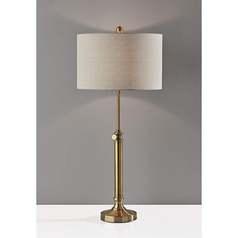 Image 7 Barton Antique Brass Adjustable Table Lamp more views