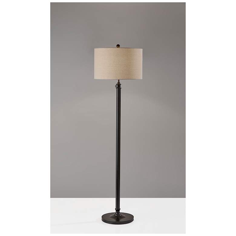 Image 2 Barton Antique Bronze Adjustable Floor Lamp more views
