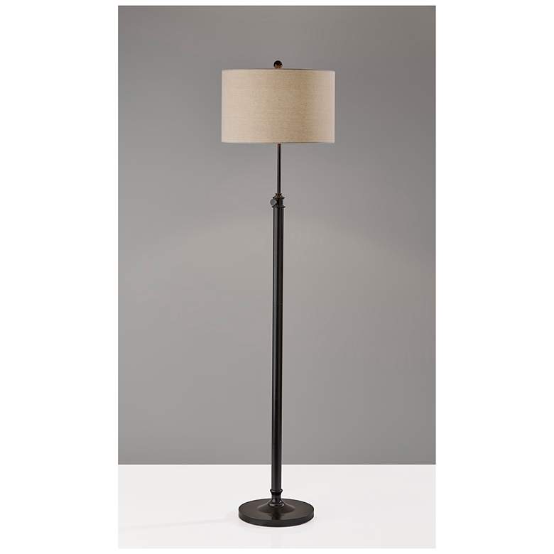 Image 3 Barton Antique Bronze Adjustable Floor Lamp more views