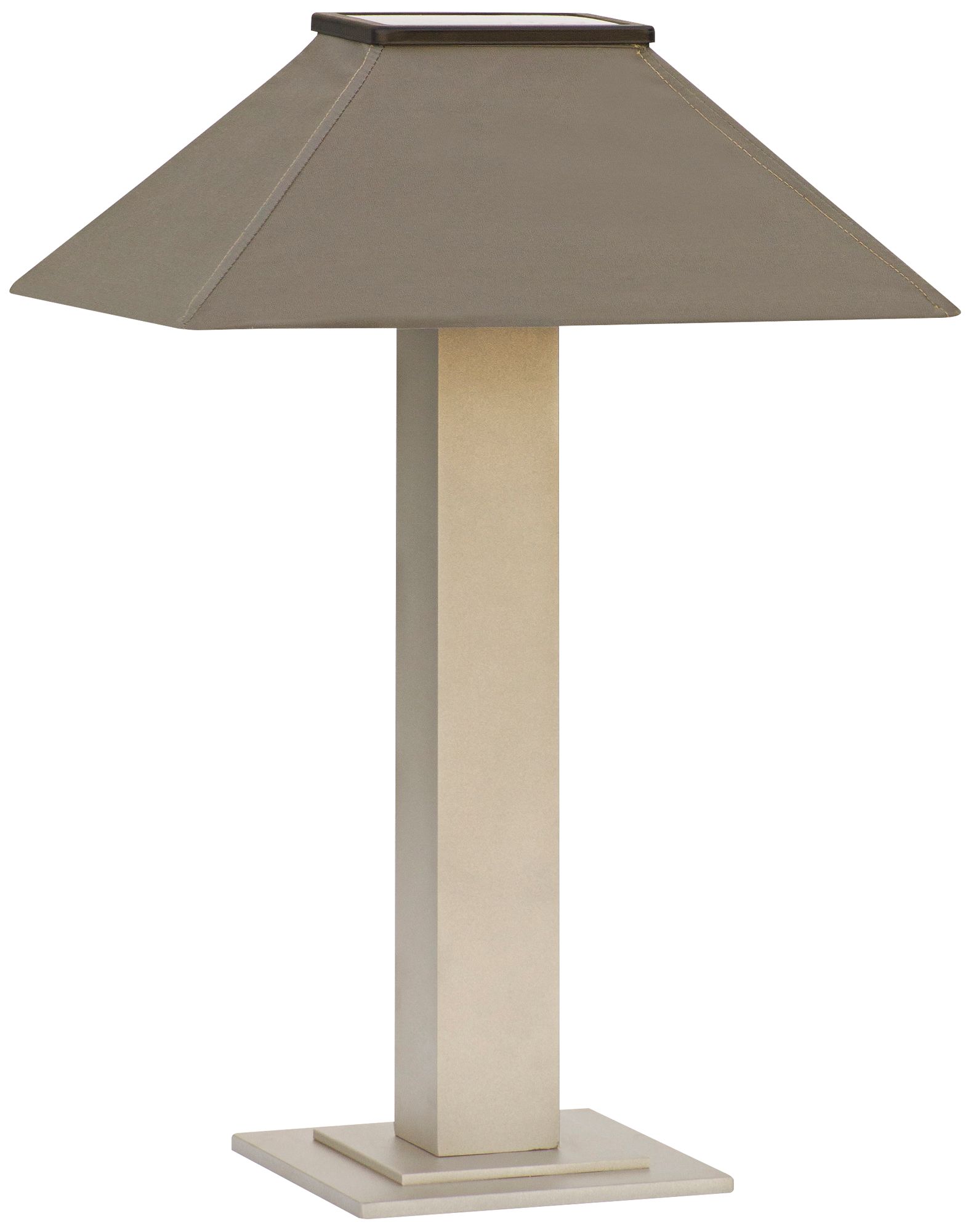 Barton Silver Mist Cordless Solar Powered Outdoor Table Lamp