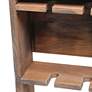 Bartow Restored Wood Wine Rack Shelf with Glass Holder