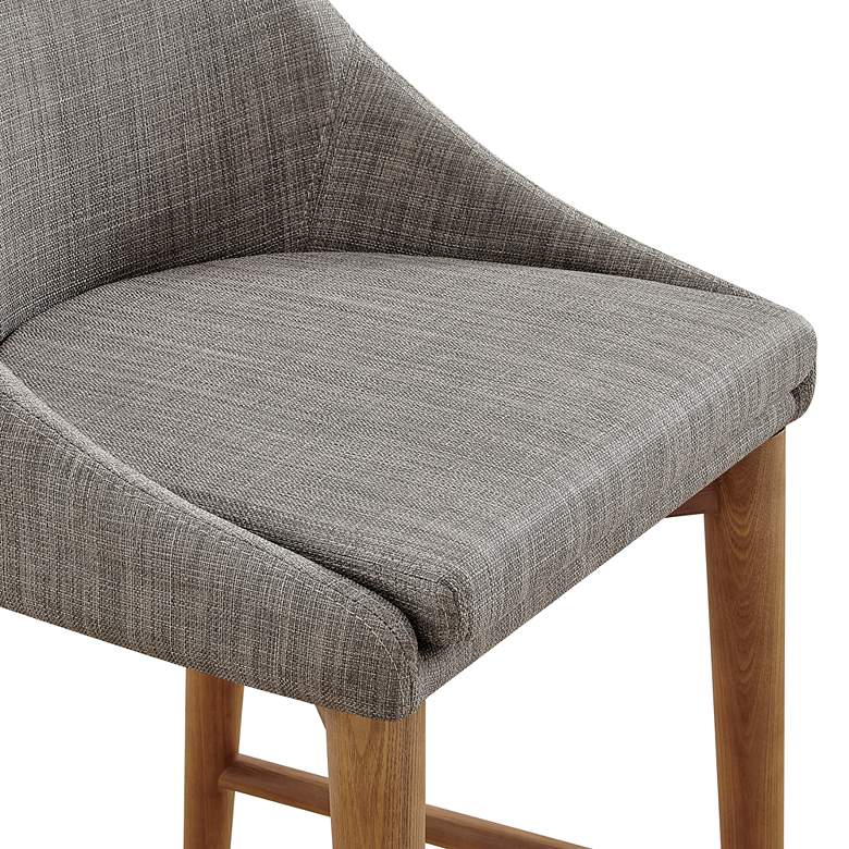 Image 2 Baruch 26 1/2" Dark Gray Fabric Counter Stool more views