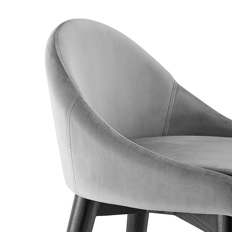 Image 2 Baruch 26 1/2" Gray Velvet Counter Stool more views