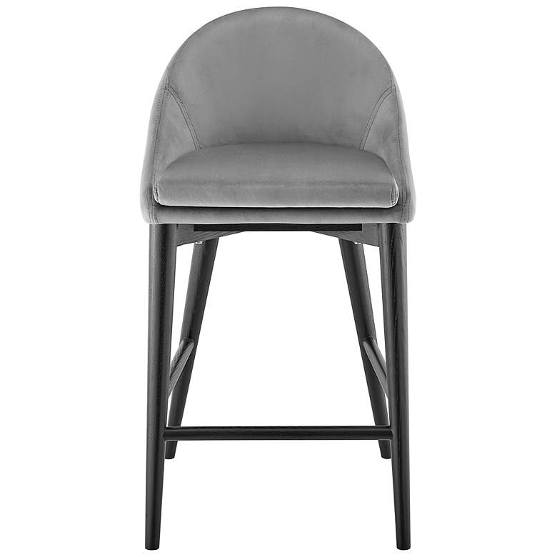Image 5 Baruch 26 1/2" Gray Velvet Counter Stool more views