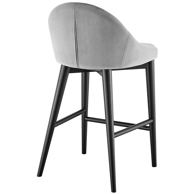 Image 7 Baruch 26 1/2" Gray Velvet Counter Stool more views