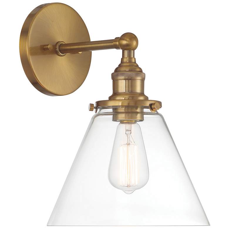 Image 1 Barwell 14 1/4" High Oxidized Aged Brass Wall Sconce