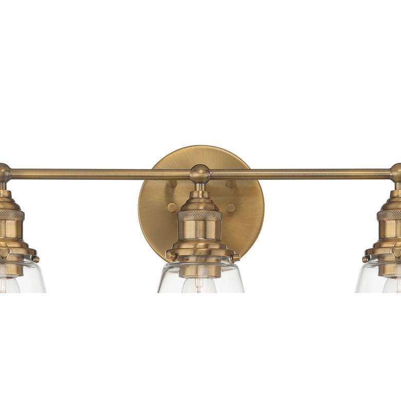 Image 3 Barwell 24" Wide Oxidized Aged Brass 3-Light Bath Light more views
