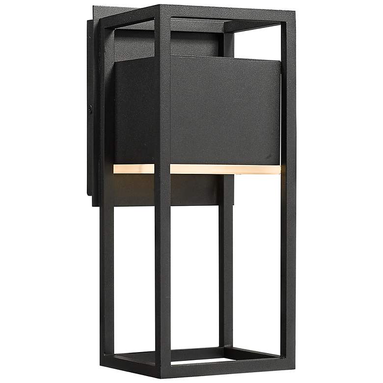 Image 3 Barwick 12 1/2" High Black LED Outdoor Wall Light
