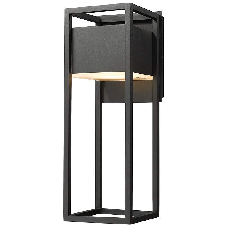 Image 1 Barwick 18 1/4" High Black LED Outdoor Wall Light