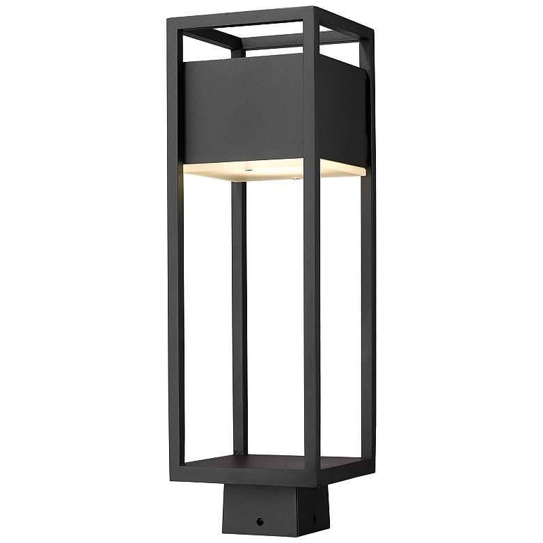 Image 1 Barwick 19 3/4" High Black LED Outdoor Post Light