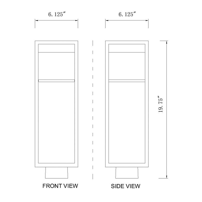 Image 5 Barwick 19 3/4" High Black LED Outdoor Post Light more views