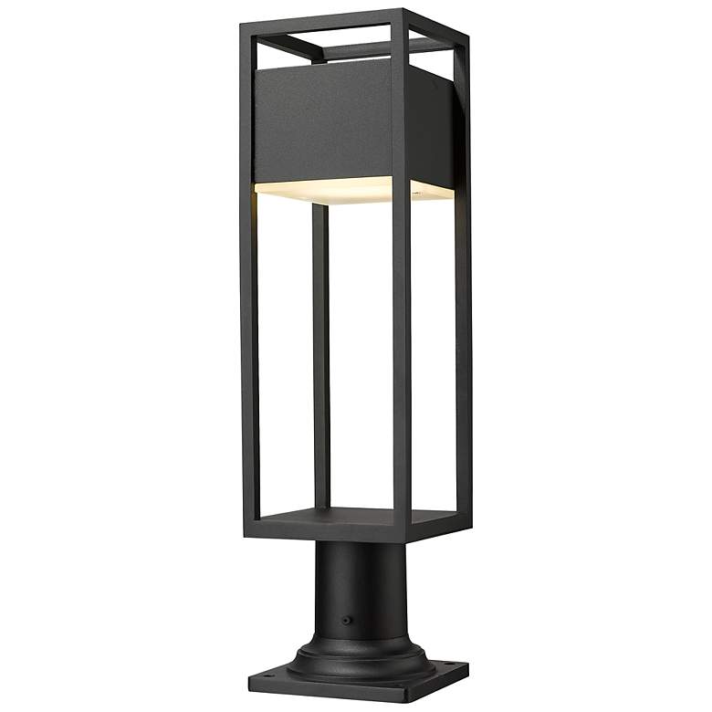 Image 2 Barwick 21 1/4" High Black Metal LED Outdoor Pier Mount