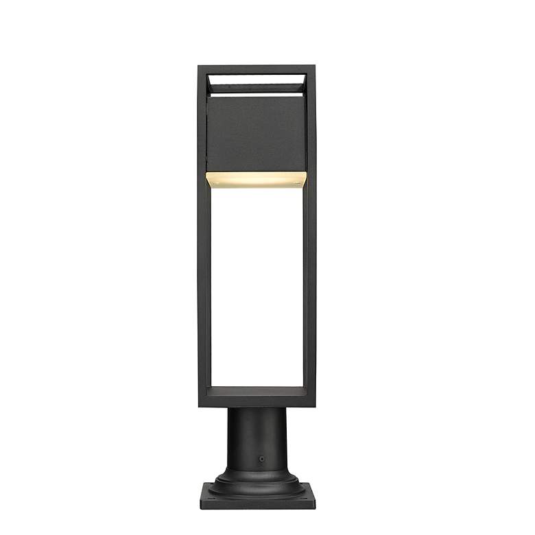 Image 5 Barwick 21 1/4" High Black Metal LED Outdoor Pier Mount more views