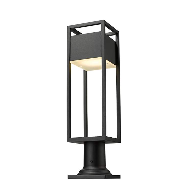 Image 6 Barwick 21 1/4" High Black Metal LED Outdoor Pier Mount more views