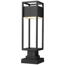 Barwick 22 1/4"H Black Rectangular LED Outdoor Pier Mount
