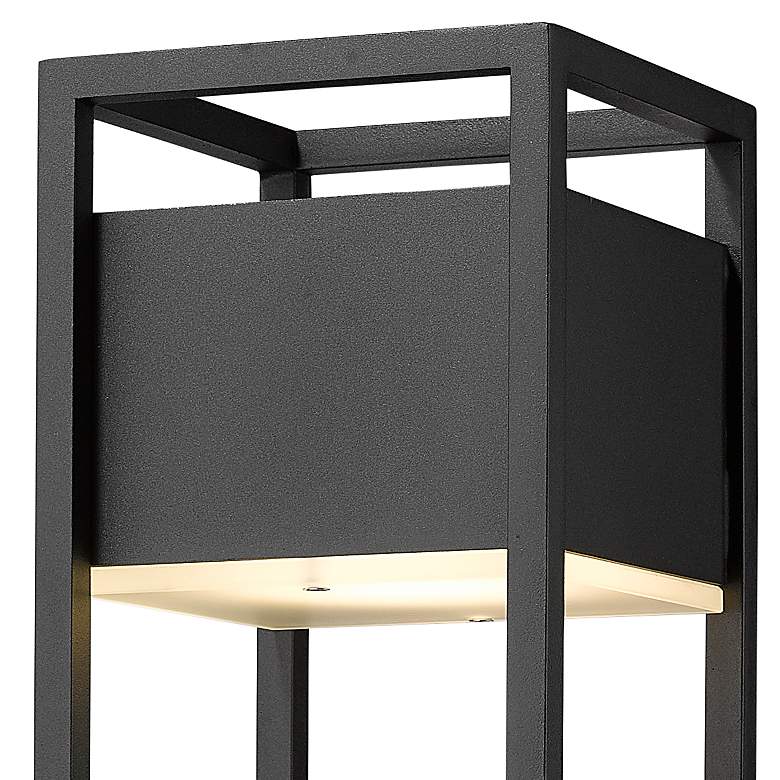 Image 2 Barwick 22 1/4"H Black Rectangular LED Outdoor Pier Mount more views