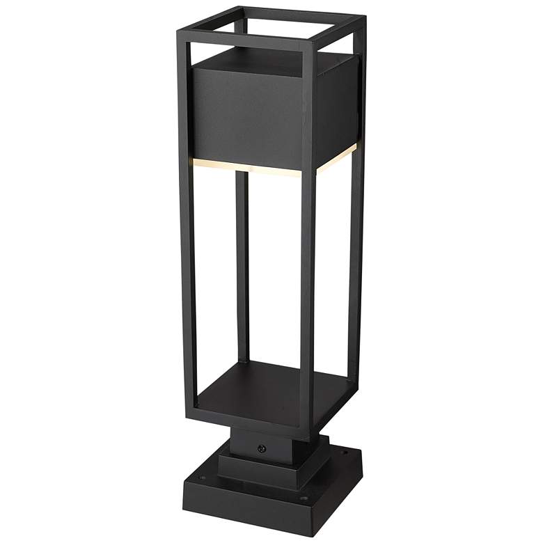 Image 4 Barwick 22 1/4"H Black Rectangular LED Outdoor Pier Mount more views