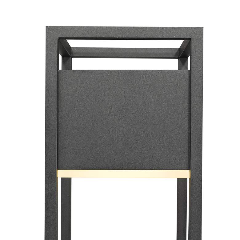 Image 5 Barwick 22 1/4"H Black Rectangular LED Outdoor Pier Mount more views