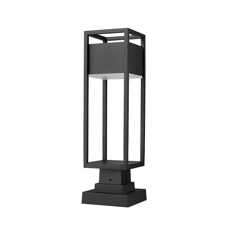 Image 7 Barwick 22 1/4"H Black Rectangular LED Outdoor Pier Mount more views
