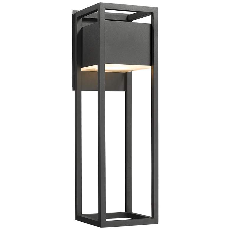 Image 1 Barwick 24 1/2" High Black Metal LED Outdoor Wall Light
