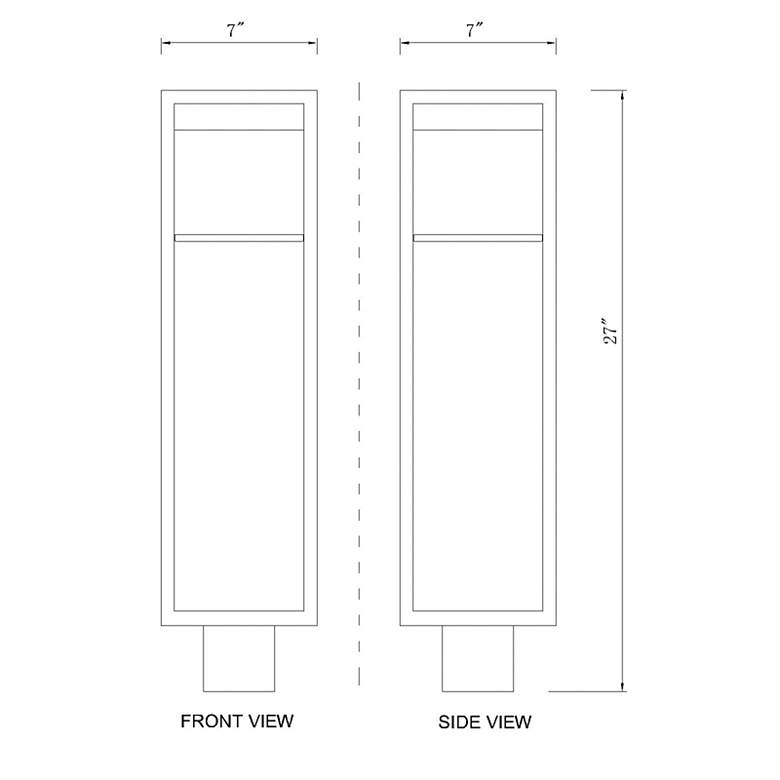 Image 7 Barwick 27" High Black LED Outdoor Post Light more views