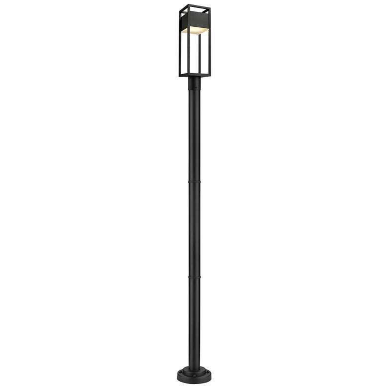 Image 1 Barwick 95" High Black LED Outdoor Post Light with Base