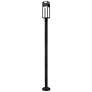 2_Barwick 95" High Black LED Outdoor Post Light with Base