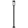 Barwick 95" High Black LED Outdoor Post Light with Base