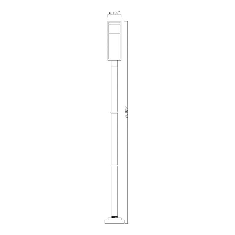 Image 7 Barwick 95" High Black LED Outdoor Post Light with Base more views