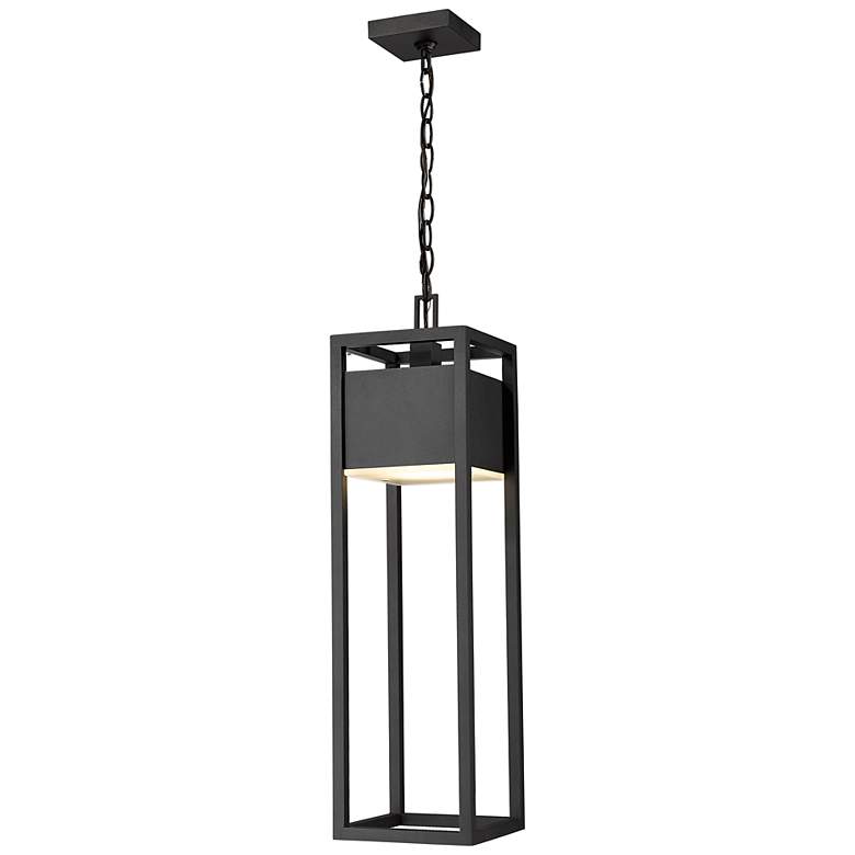 Image 1 Barwick Black 1 Light Outdoor Chain Mount Ceiling Fixture