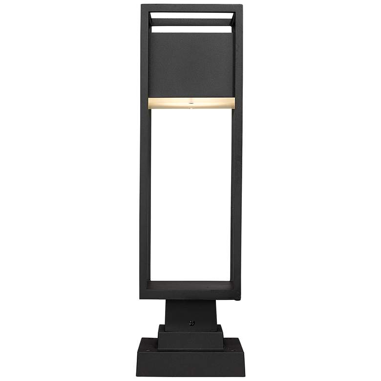 Image 3 Barwick by Z-Lite Black 1 Light Outdoor Pier Mounted Fixture more views