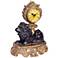 Barzini 11 1/2" High Lion Table Clock