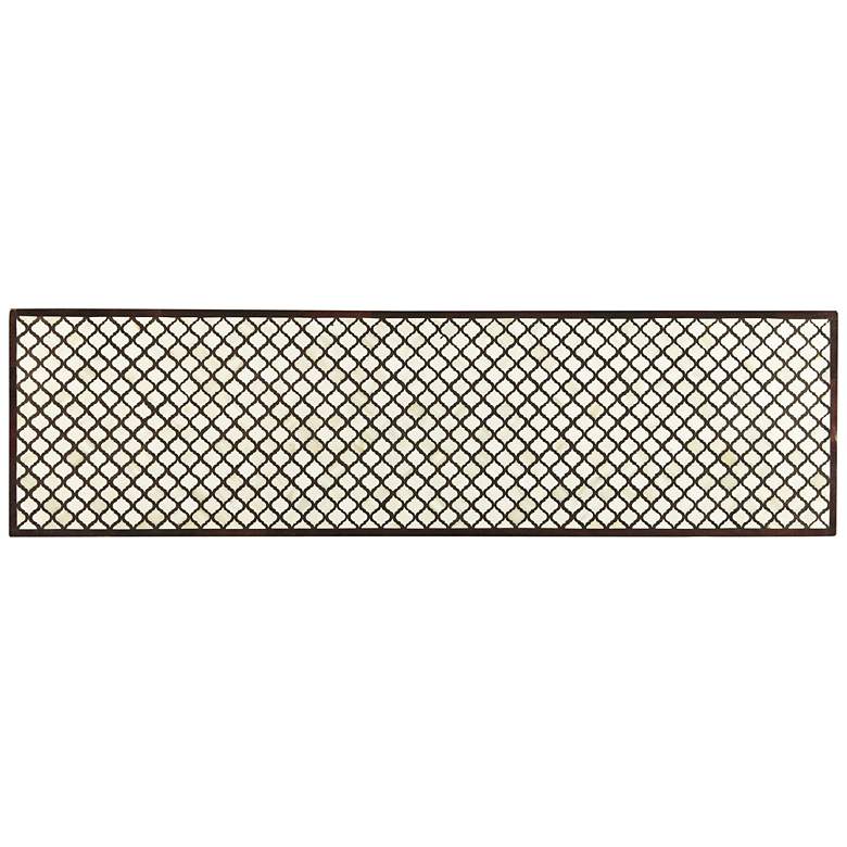 Image 2 Basan 43 1/2" Wide Wood and Bone Inlay Console Sofa Table more views