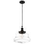 Basel; 1 Light; Pendant Fixture; Aged Bronze Finish with Clear Glass