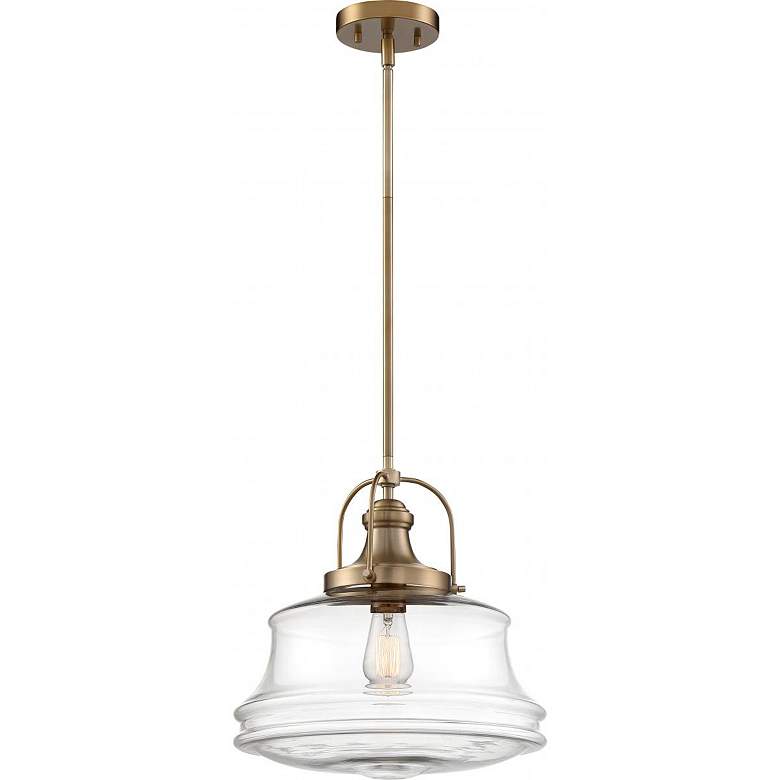 Image 2 Basel; 1 Light; Pendant Fixture; Burnished Brass Finish with Clear Glass more views