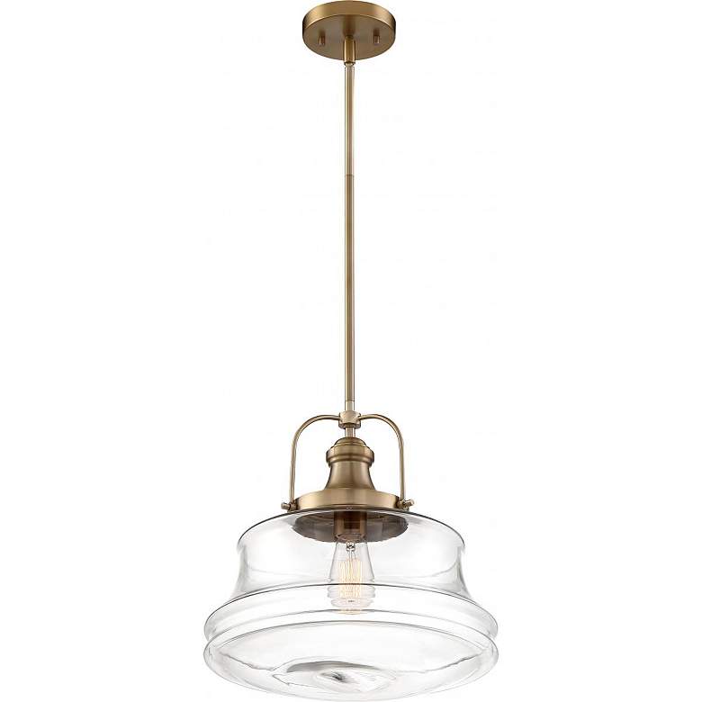 Image 4 Basel; 1 Light; Pendant Fixture; Burnished Brass Finish with Clear Glass more views