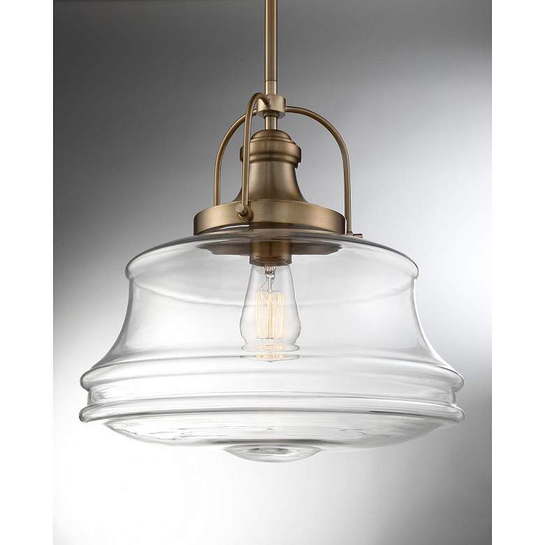 Image 5 Basel; 1 Light; Pendant Fixture; Burnished Brass Finish with Clear Glass more views