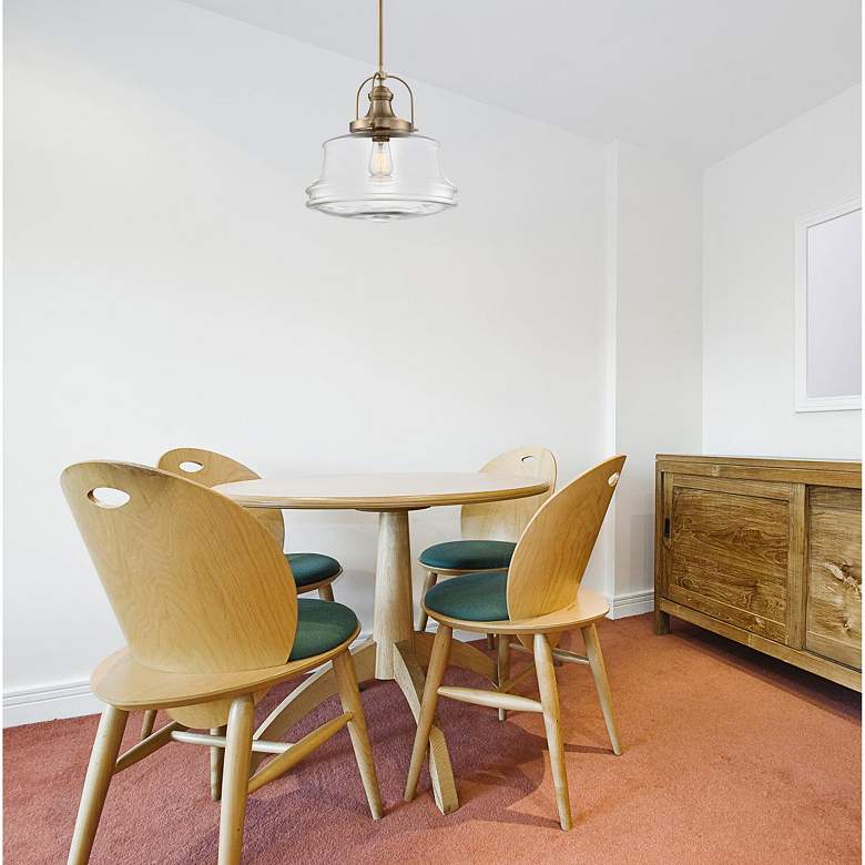 Image 6 Basel; 1 Light; Pendant Fixture; Burnished Brass Finish with Clear Glass more views