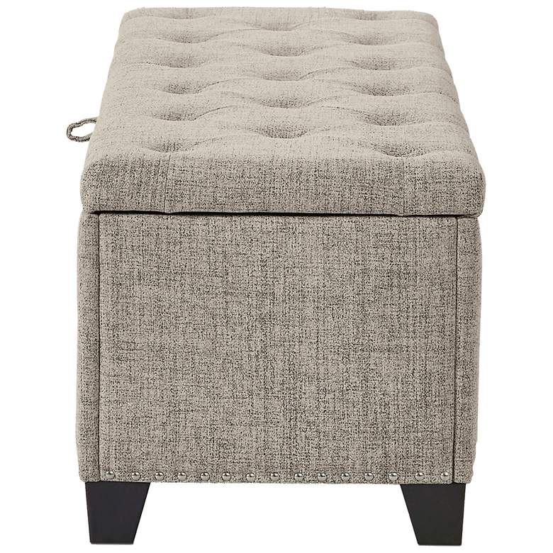 Image 5 Bash 48" Linen Light Brown Upholstered Bench with Storage more views