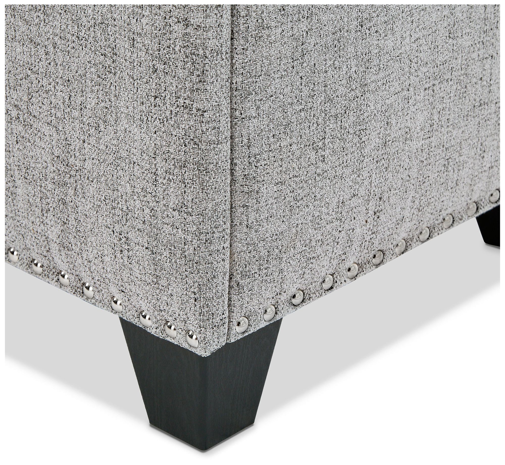 Bash 48" Linen Light Gray Upholstered Bench with Storage