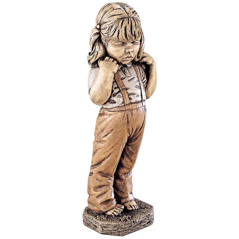 Image 2 Bashful Little Girl 24 inch High Yard Decor Garden Accent